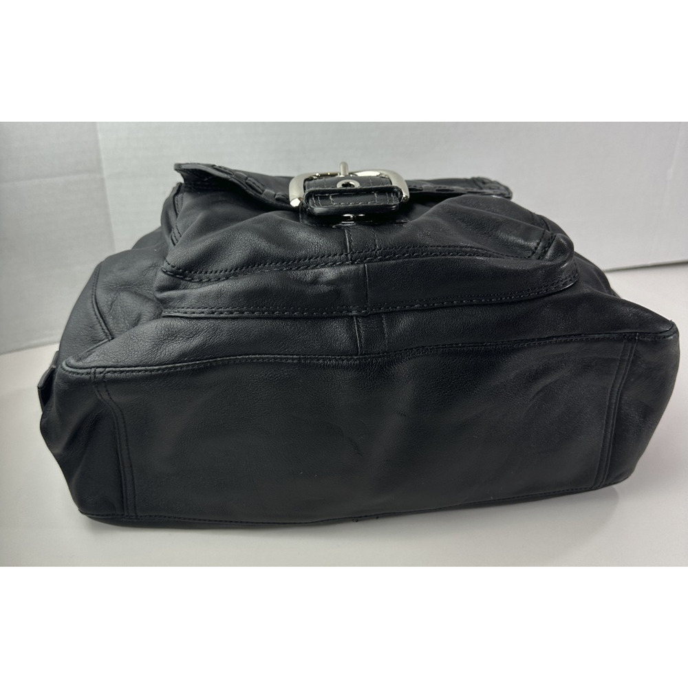 Coach Soho Courtney Buckle Domed Leather Shoulder Bag Flap Fold Over Satchel - Picture 8 of 16